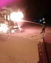Park Halindeki Tırda Yangın!