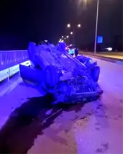 Hatay'da Takla Atan Araç: Sürücü Yaralı