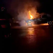 İskenderun'da Seyir Halindeki Otomobilde Yangın!
