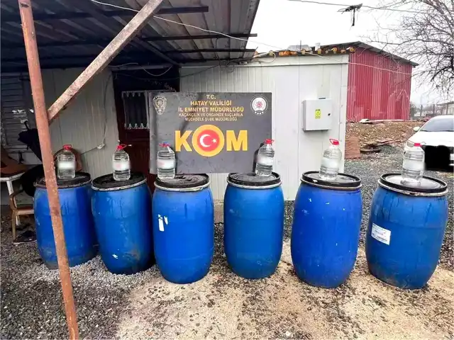 Hatay'da 1284 Litre Sahte İçki Ele Geçirildi